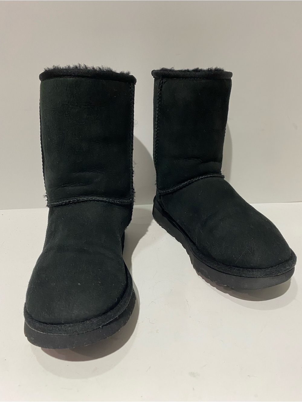 UGG Classic Short Black Suede Boots, Women’s Size 7